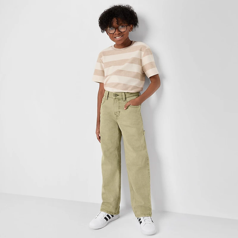 Thereabouts Little & Big Kid Boys Adjustable Waist Carpenter Jean