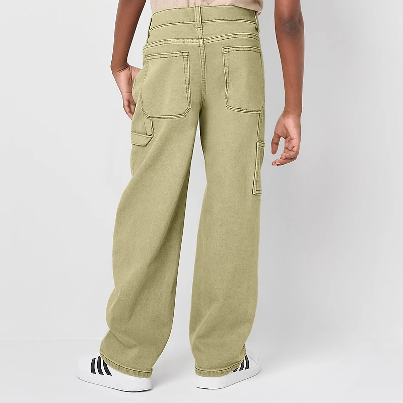 Thereabouts Little & Big Kid Boys Adjustable Waist Carpenter Jean
