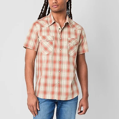 Frye and Co. Mens Short Sleeve Regular Fit Button-Down Shirt