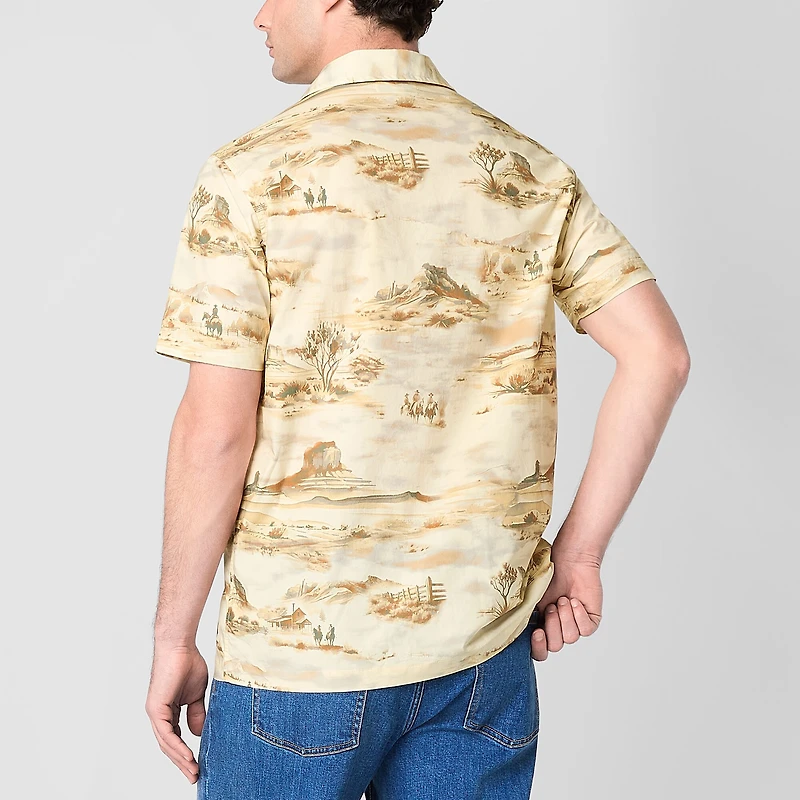 Frye and Co. Mens Short Sleeve Regular Fit Button-Down Shirt