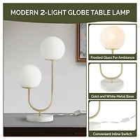 510 Design Zusa 2-Light Globe Metal Table Lamp
