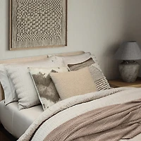 Indigo Road by Egypt Sherrod Kanoko Shibori Chevron 100% Cotton Square Throw Pillow
