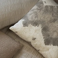Indigo Road by Egypt Sherrod Kanoko Shibori Chevron 100% Cotton Square Throw Pillow