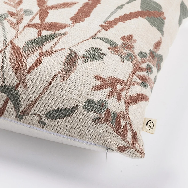 Indigo Road by Egypt Sherrod Tani Watercolor Botanical 100% Cotton Square Throw Pillow