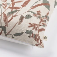 Indigo Road by Egypt Sherrod Tani Watercolor Botanical 100% Cotton Square Throw Pillow
