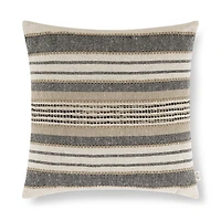 Indigo Road by Egypt Sherrod Azzo Multi-Weave Stripe 100% Cotton Square Throw Pillow