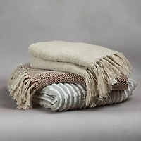 Indigo Road by Egypt Sherrod Olema Loose Weave Tasseled Linen Blend Midweight Throw