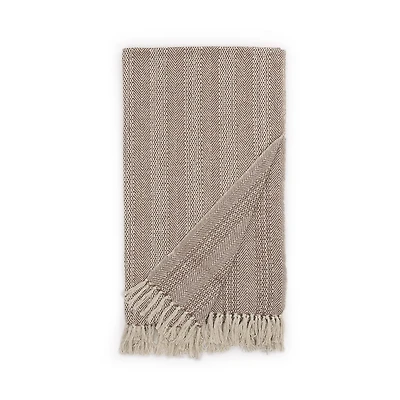 Indigo Road by Egypt Sherrod Anella Chevron Stripe Tasseled Cotton Rich Midweight Throw