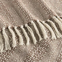 Indigo Road by Egypt Sherrod Anella Chevron Stripe Tasseled Cotton Rich Midweight Throw