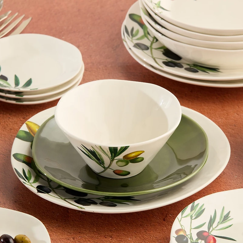 Certified International Oliva 4-pc. Stoneware Ice Cream Bowl