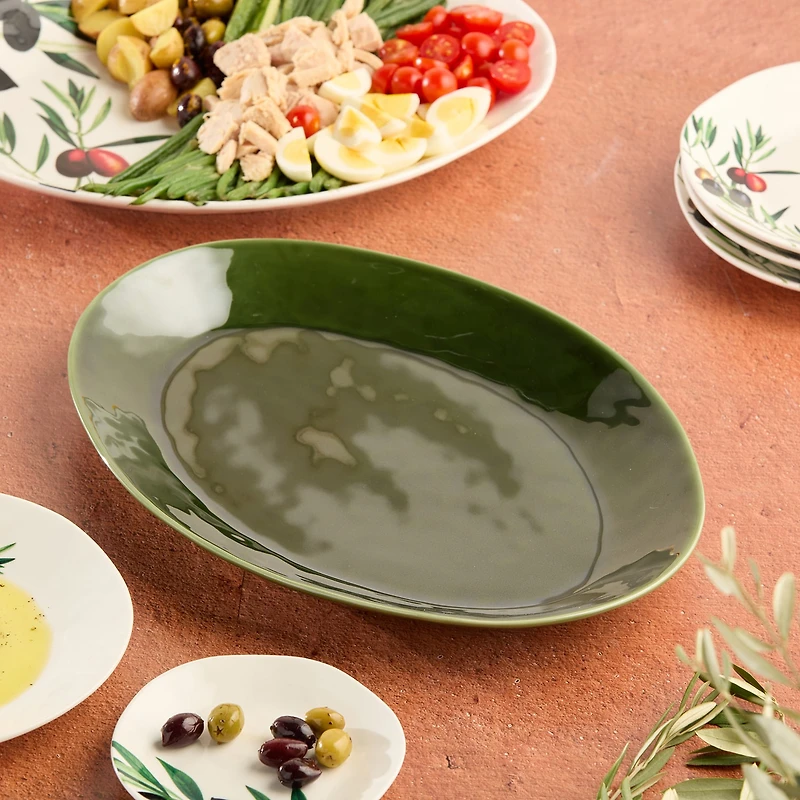 Certified International Verde Stoneware Serving Platter