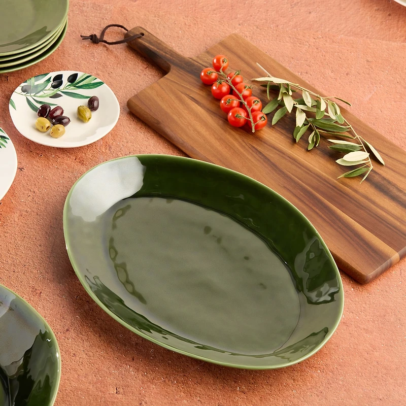 Certified International Verde Stoneware Serving Platter