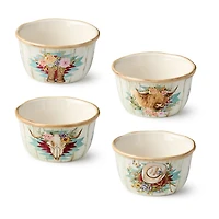 Certified International Rosewood 4-pc. Ceramic Ice Cream Bowl