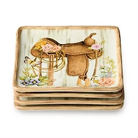 Certified International Rosewood 4-pc. Ceramic Appetizer Plate