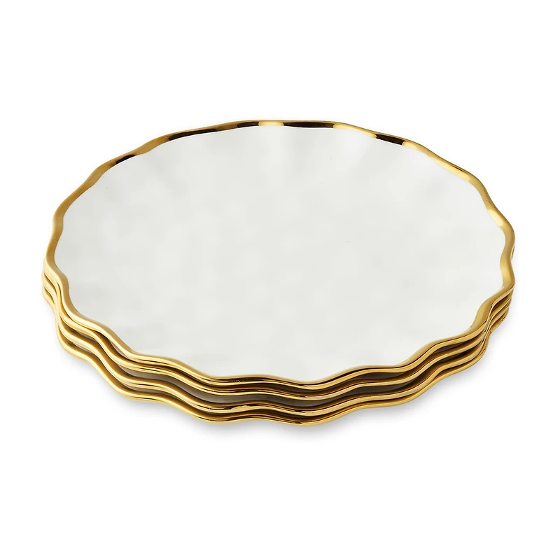Certified International Regency Gold 4-pc. Porcelain Dinner Plate
