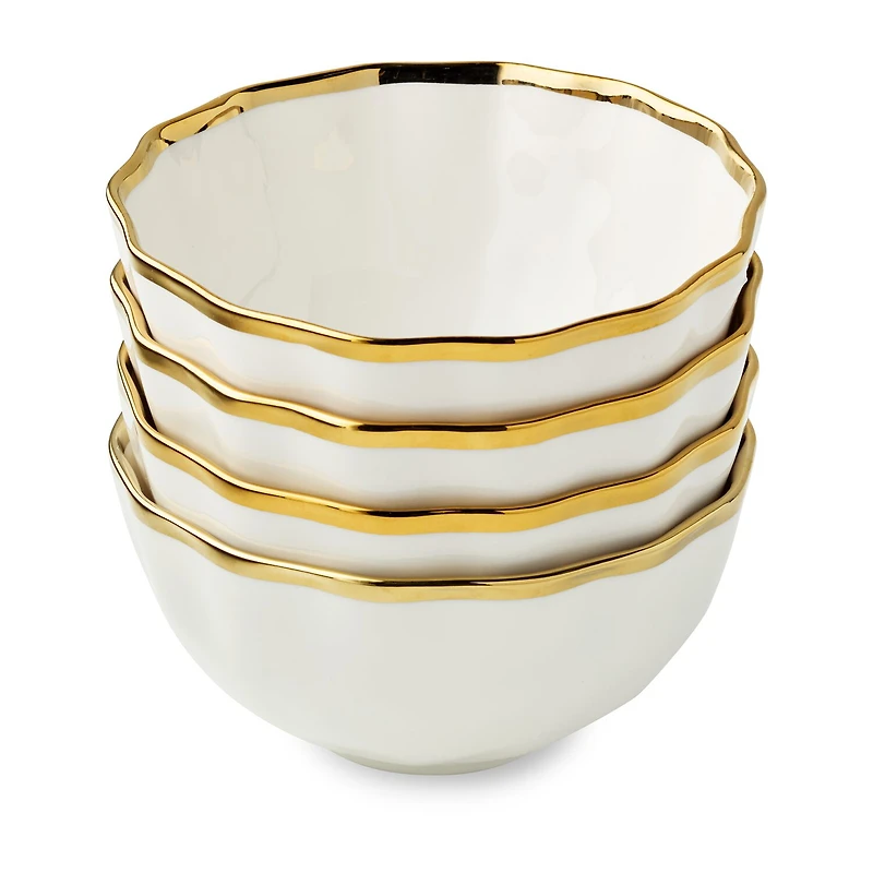 Certified International Regency Gold 4-pc. Porcelain Cereal Bowl