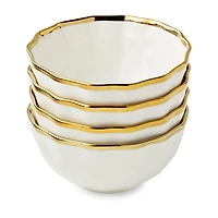 Certified International Regency Gold 4-pc. Porcelain Cereal Bowl
