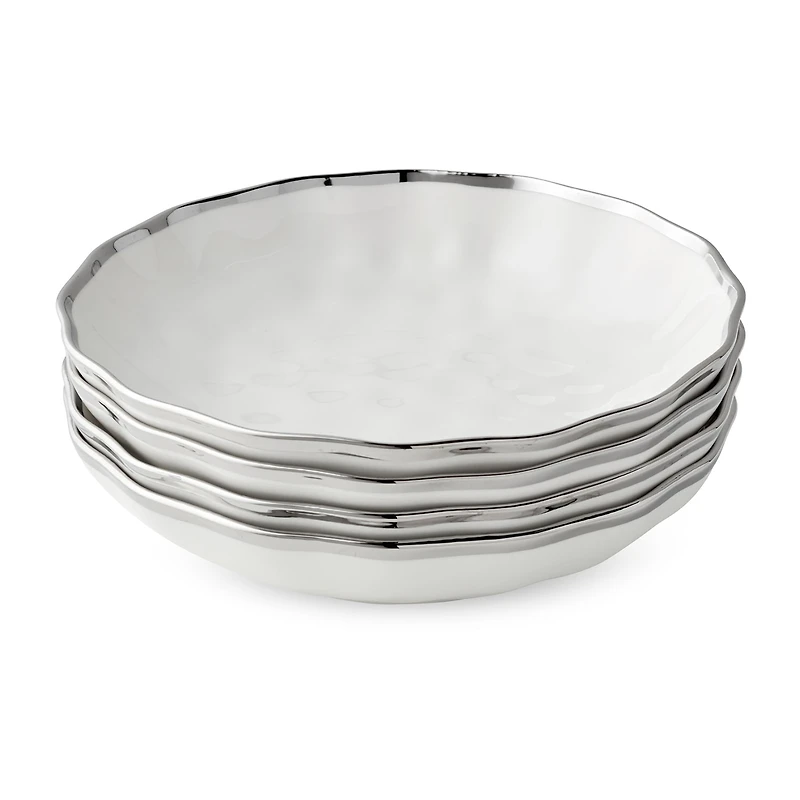 Certified International Regency Silver 4-pc. Porcelain Soup Bowl