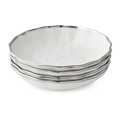 Certified International Regency Silver 4-pc. Porcelain Soup Bowl