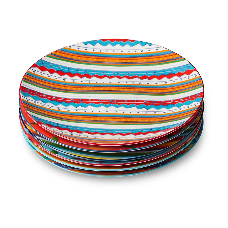 Certified International Caliente 6-pc. Porcelain Salad Plate
