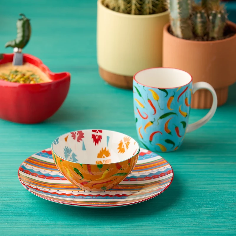 Certified International Caliente 6-pc. Porcelain Salad Plate