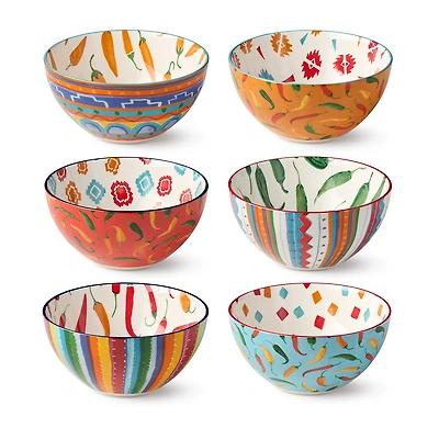 Certified International Caliente 6-pc. Porcelain Ice Cream Bowl
