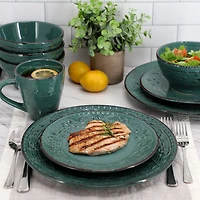 Elama Malibu Sea Glass Dg 16-pc. Stoneware Dinnerware Set