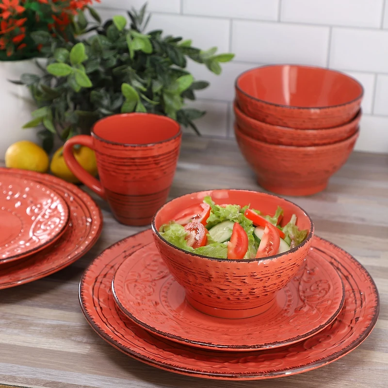 Elama Malibu Jasper 16-pc. Stoneware Dinnerware Set