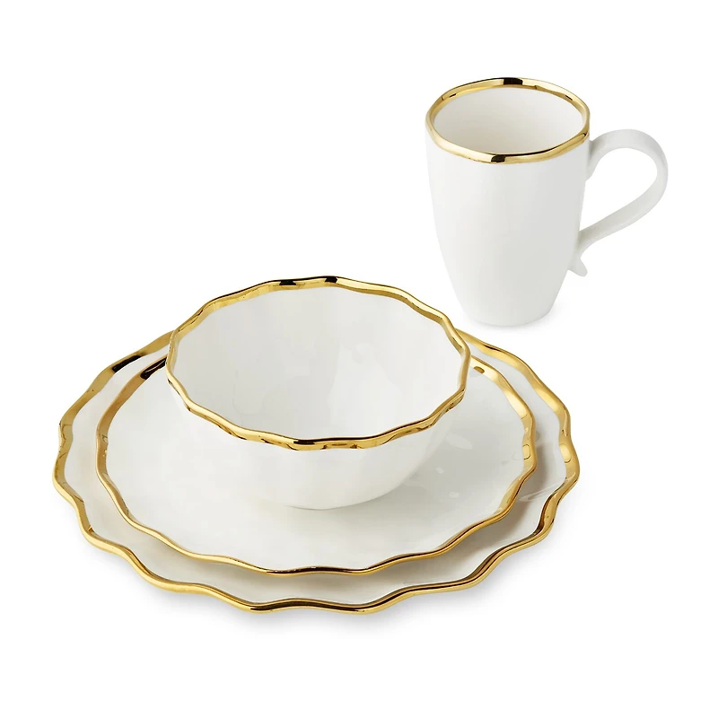 Certified International Regency Gold 16-pc. Porcelain Dinnerware Set