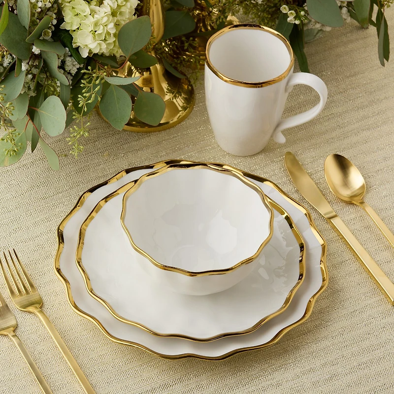 Certified International Regency Gold 16-pc. Porcelain Dinnerware Set