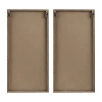 Madison Park Birch Palms Two-Tone Wood Panel 2-pc. Wall Art Set