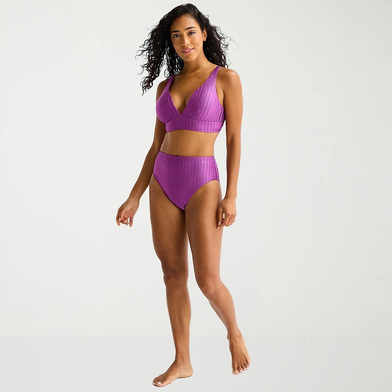 Mynah Womens Adjustable Straps Bralette Bikini Swimsuit Top