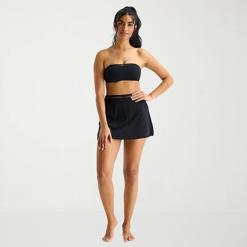 Mynah Womens Adjustable Straps Bandeau Bikini Swimsuit Top