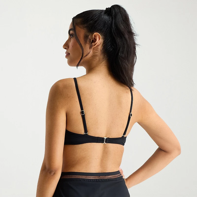 Mynah Womens Adjustable Straps Bandeau Bikini Swimsuit Top