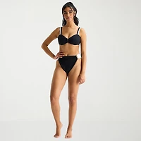 Mynah Womens LINED Cheeky High Waist Bikini Swimsuit Bottom