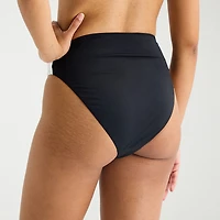 Mynah Womens LINED Cheeky High Waist Bikini Swimsuit Bottom