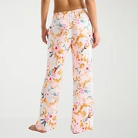 Mynah Womens Floral Pants Swimsuit Cover-Up