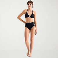 Arizona Adjustable Straps Juniors Triangle Bikini Swimsuit Top