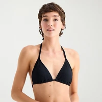Arizona Adjustable Straps Juniors Triangle Bikini Swimsuit Top