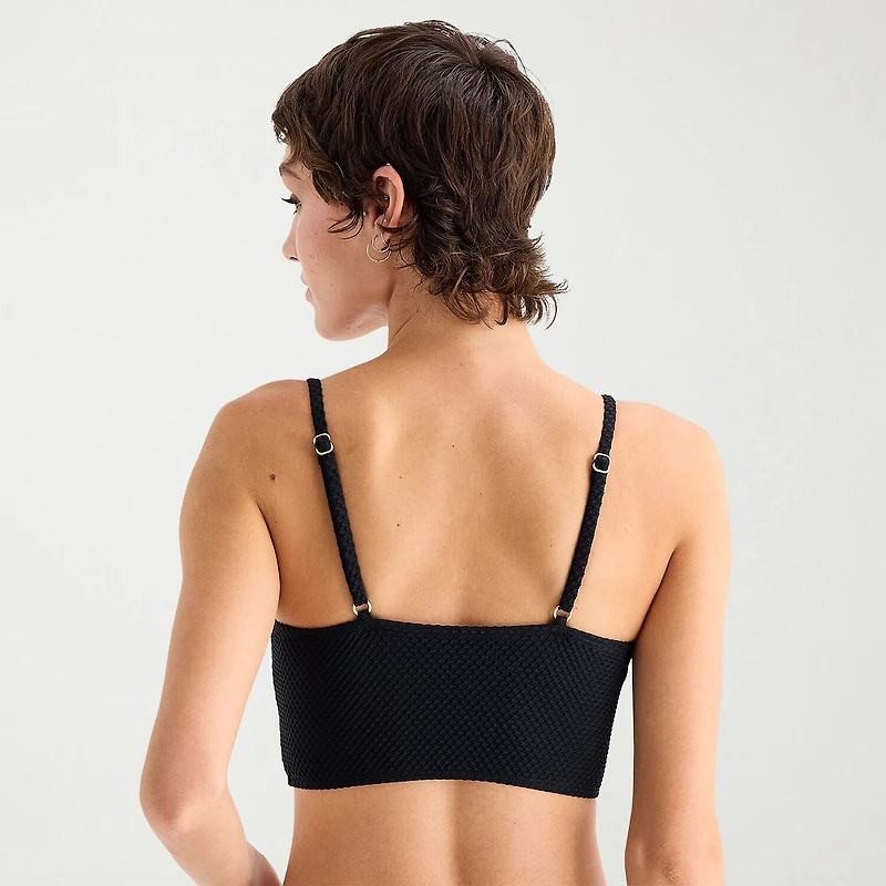 Arizona Womens Adjustable Straps Juniors Bralette Bikini Swimsuit Top