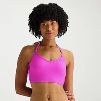 Arizona Womens Adjustable Straps Textured Juniors Bikini Halter Swimsuit Top