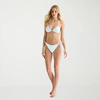 Arizona Adjustable Straps Juniors Triangle Bikini Swimsuit Top