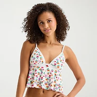 Arizona Womens Floral Juniors Midkini Swimsuit Top
