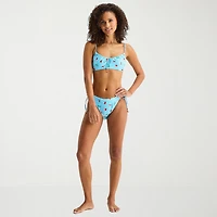 Arizona Womens Adjustable Straps Gingham Juniors Bralette Bikini Swimsuit Top