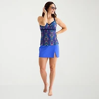 Liz Claiborne Womens Comfort Waistband Swim Skirt