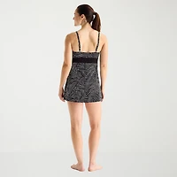 Sonnet Shores Womens Tropical Striped Swim Dress