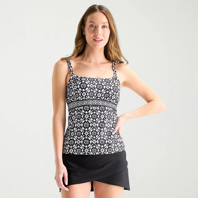 Liz Claiborne Womens Tankini Swimsuit Top