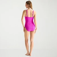 Liz Claiborne Womens Full Coverage One Piece Swimsuit