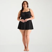 Sonnet Shores Womens Plus Swim Dress