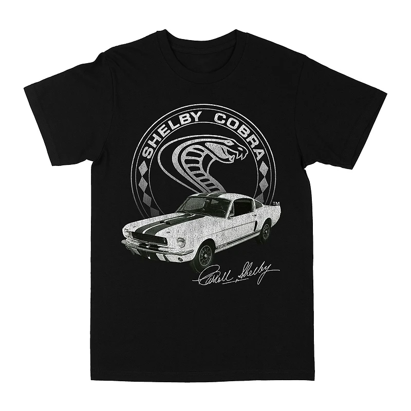 Novelty Shelby Cobra Mens Crew Neck Short Sleeve Regular Fit Graphic T-Shirt